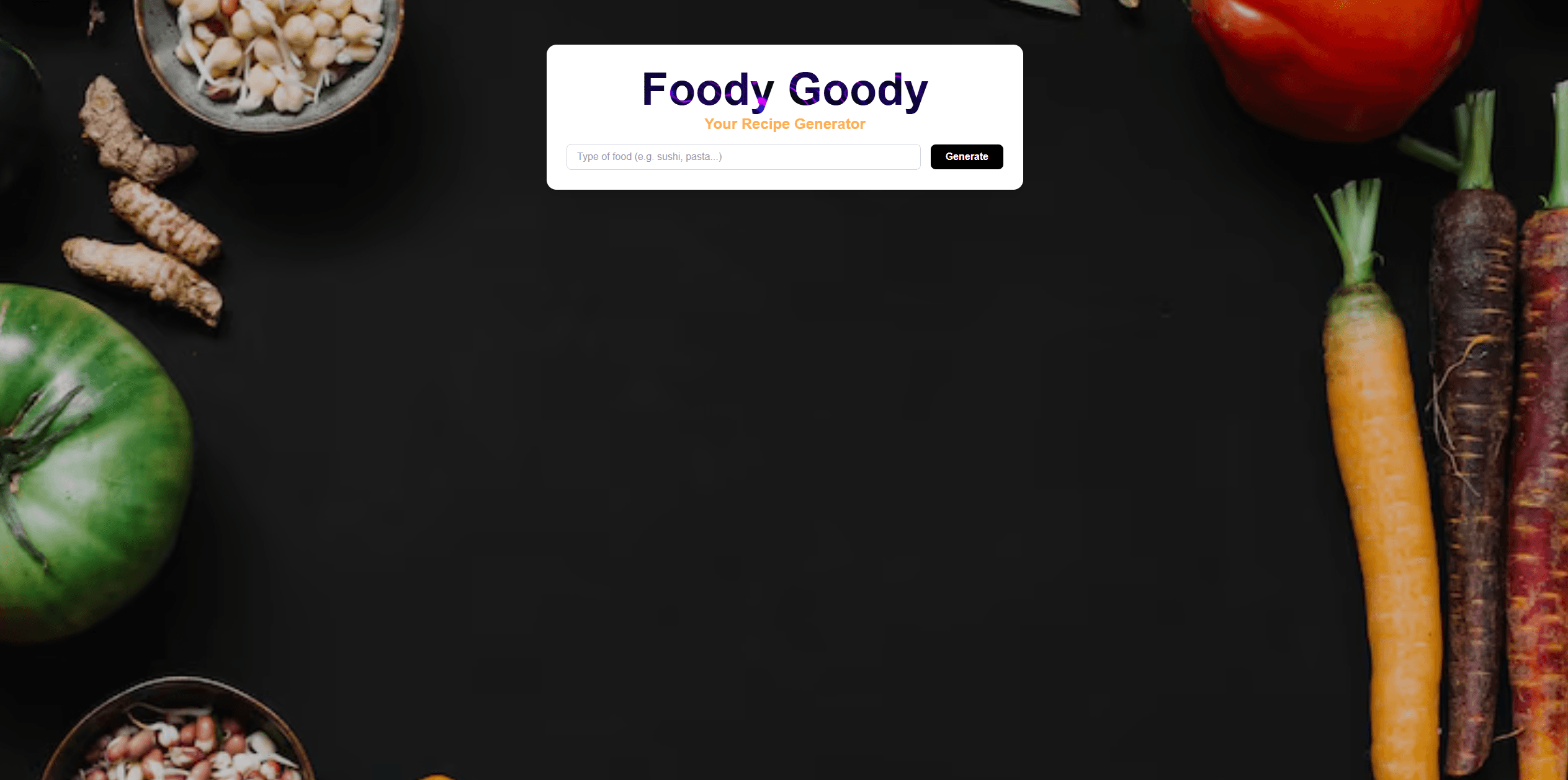 AI Recipe Generator screenshot